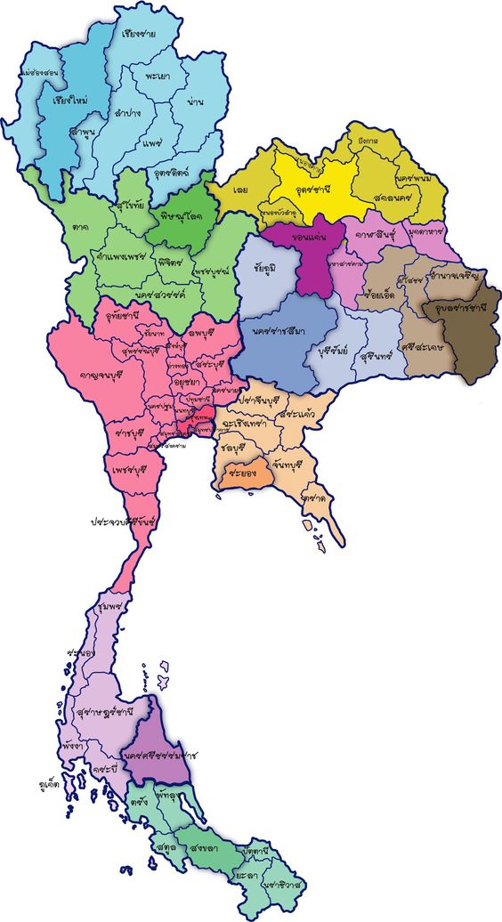 แผนที่ประเทศไทย แสดงเครือข่ายการจัดจำหน่ายและให้บริการอะไหล่รถยนต์ของ บริษัท จีพี โมบิลิตี้ จำกัด (มหาชน) ที่ครอบคลุมทั่วประเทศ